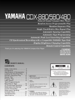 Yamaha cdx-880-580-480 - Owners Manual